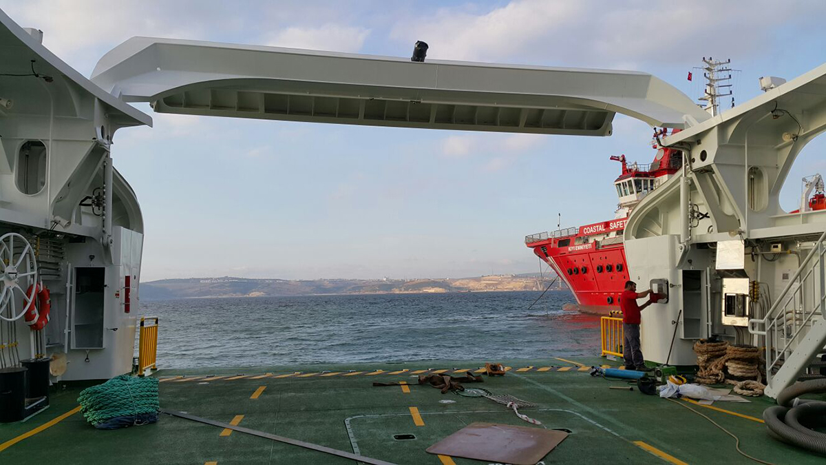 Feribotlar İçin Rampa Visör Kapağı Kontrol Sis.
