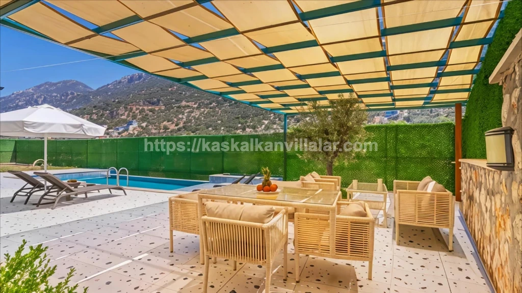 Kalkan'da Özel Havuzlu 4 Kişilik Villa - 6